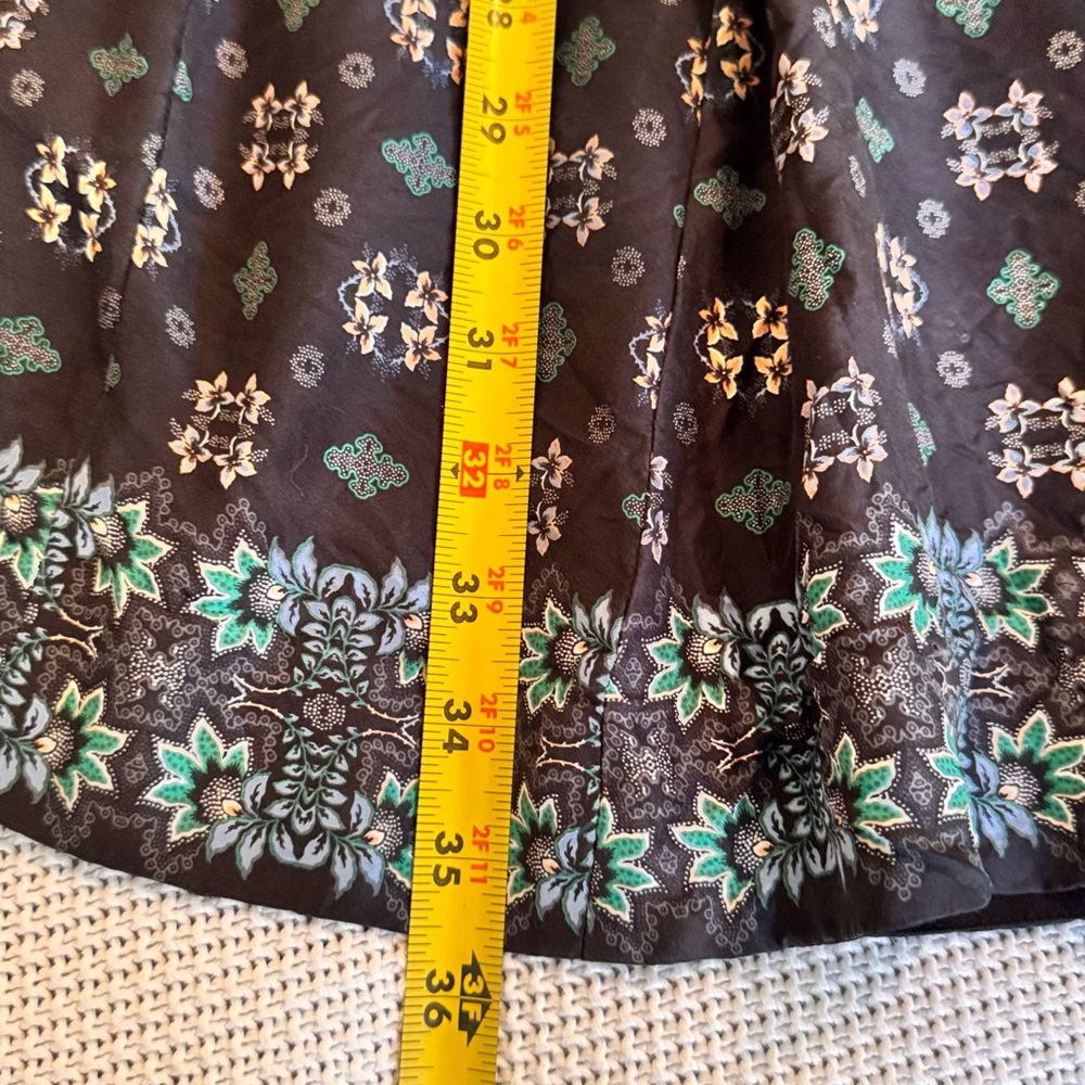 J. CREW 100% Silk Cap Sleeve Black Floral Midi Dress - Picture 15 of 16